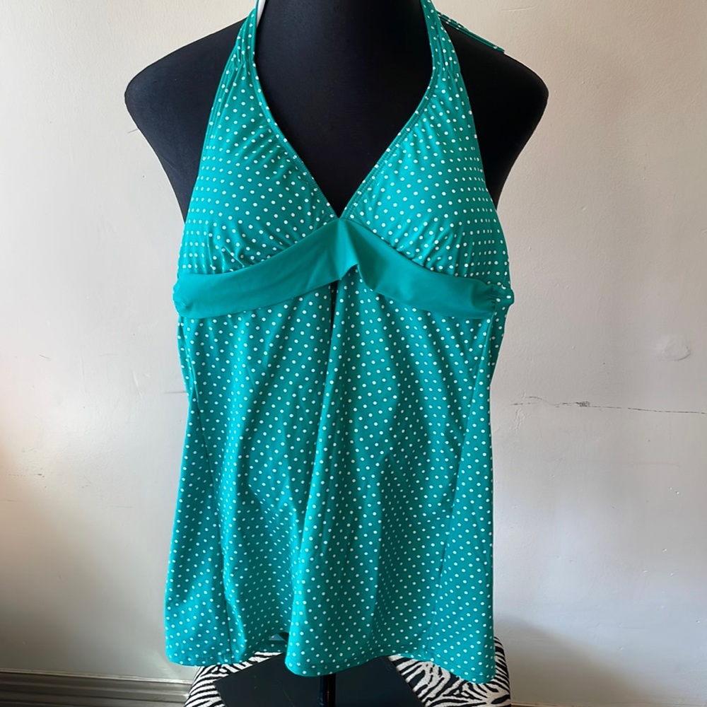 Like new Talbots 1pc swimsuit size 10 teal / blueish green color